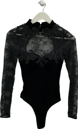 Ann Summers Lace Bellatrix Black Body Suit UK XS