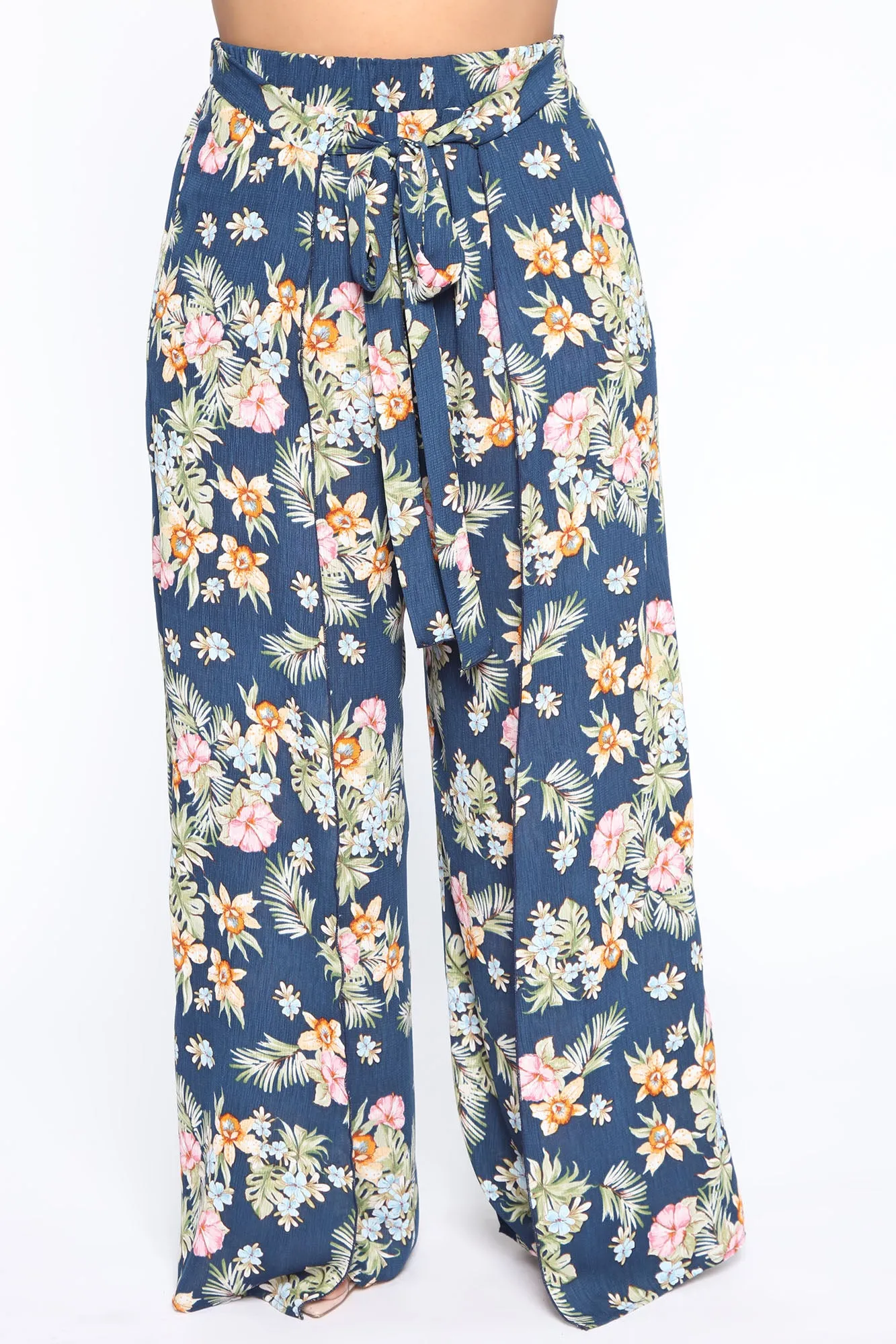 Back For More Wide Leg Pants - Navy/Combo