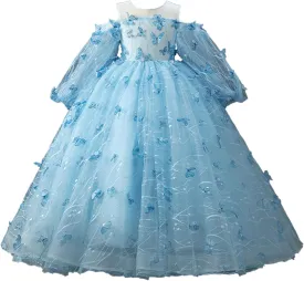 Flower Girl Dress Ruffle Satin Lace Tulle Beads Flower Decoration Toddler Wedding Birthday Party Evening Dress