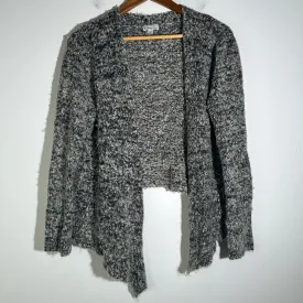 Kim Rogers Women's Gray Open-Front Sweater