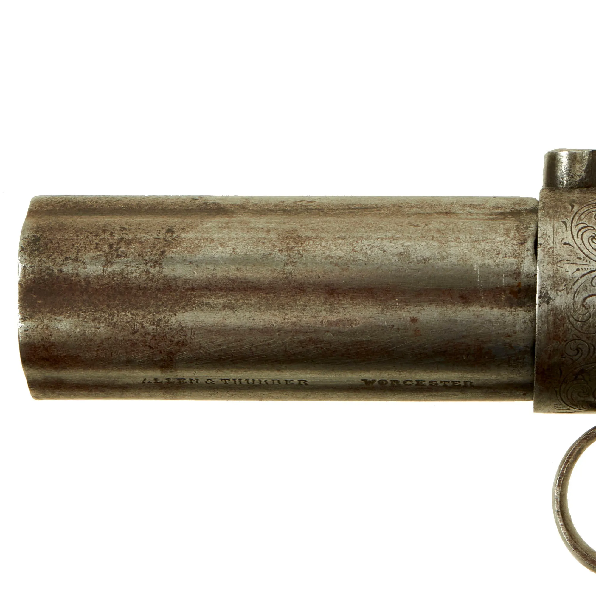 Original U.S. 19th Century Allen & Thurber 1845 Patent Percussion Pepperbox Revolver - Matching Serial 98