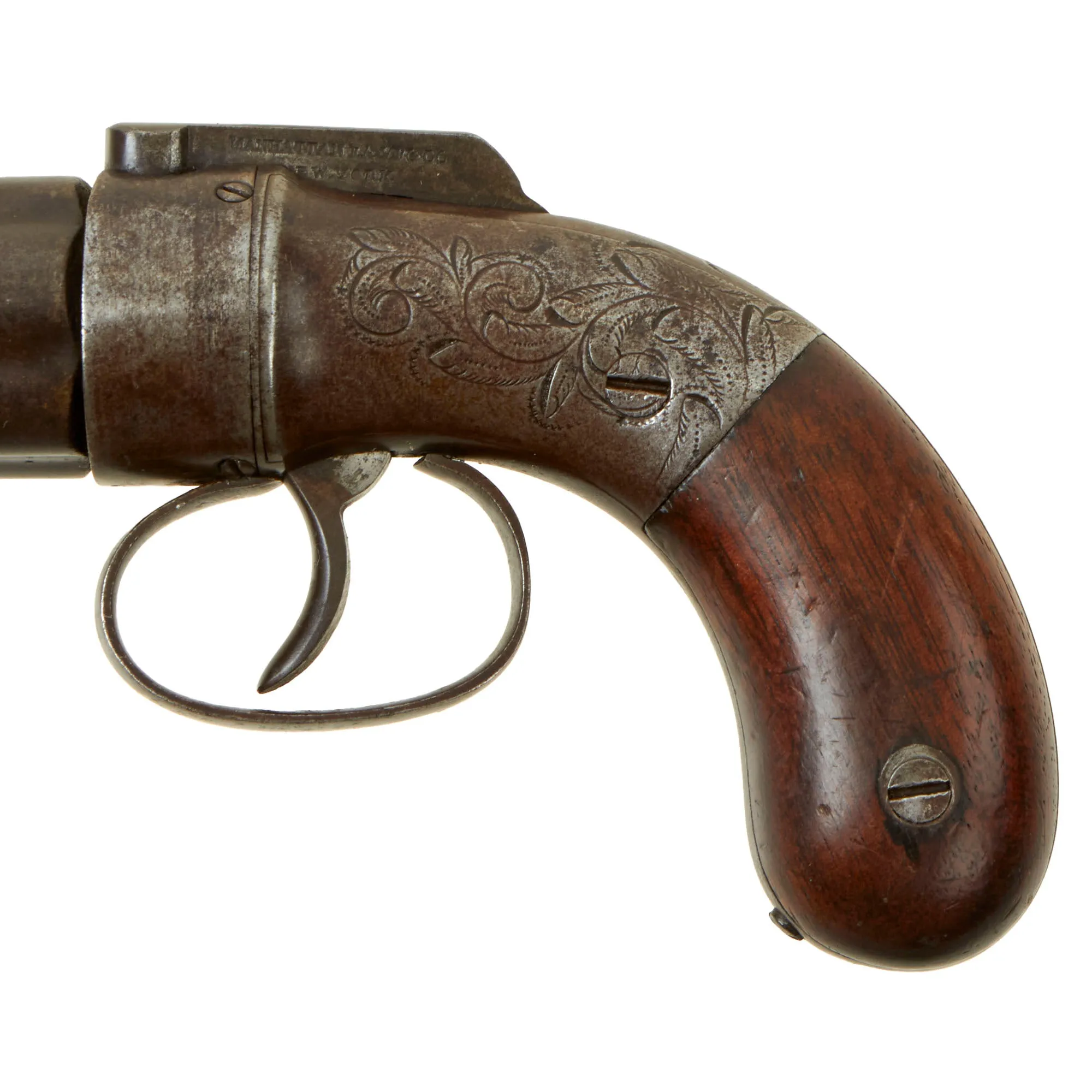 Original U.S. Manhattan Firearms Co. .28cal Percussion Pepperbox Revolver Circa 1857 - Matching Serial 278