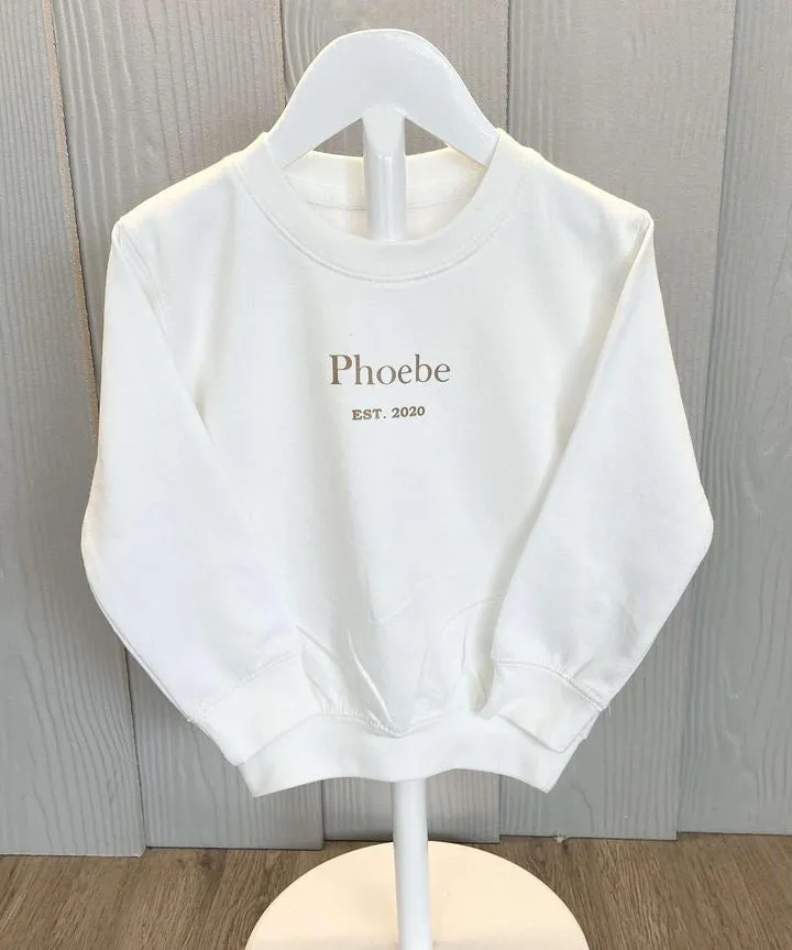 Personalised Est sweatshirt with name