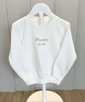 Personalised Est sweatshirt with name