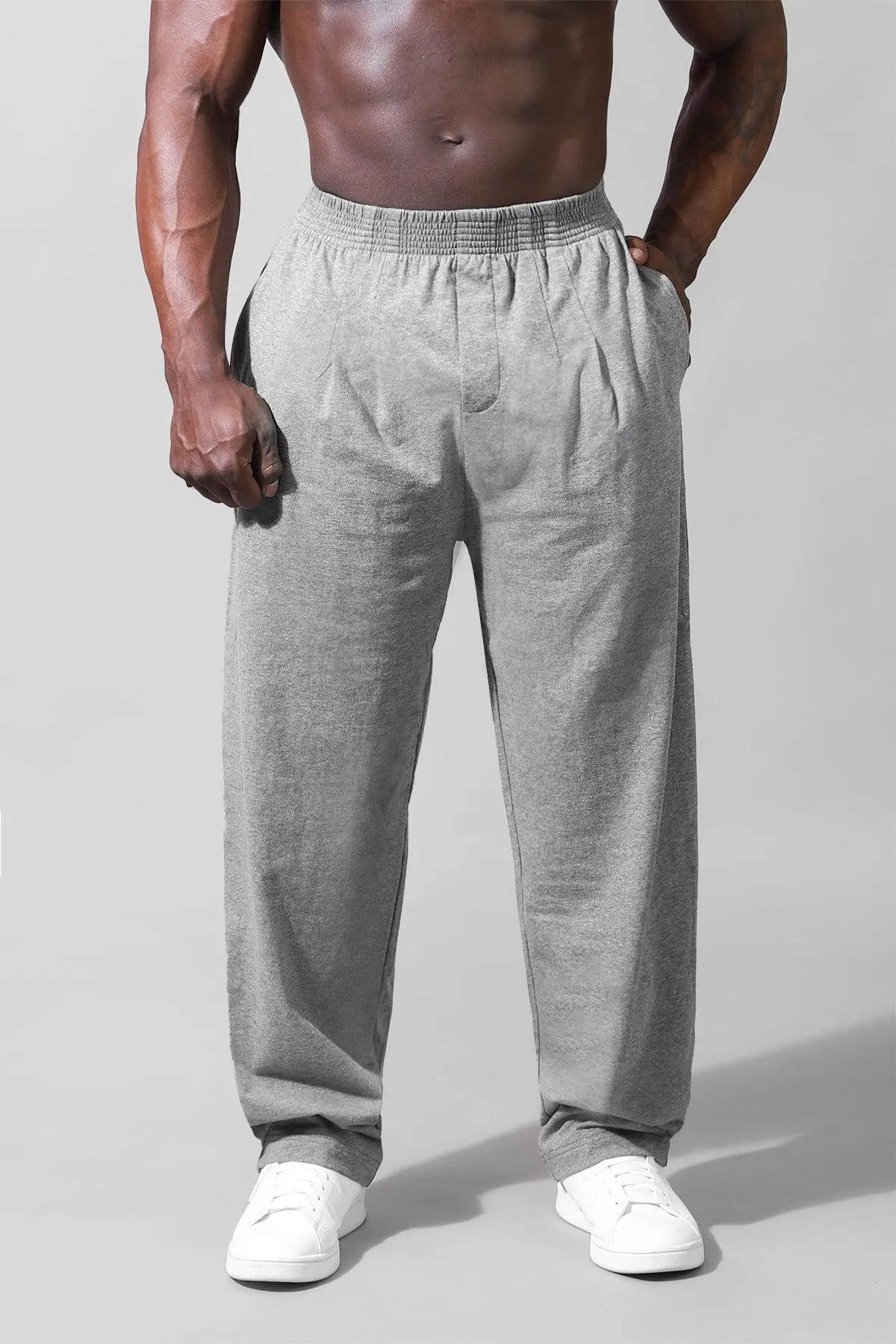 Retro Oversized Bodybuilding Pants - Glacier Gray