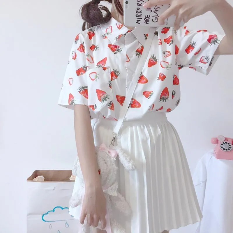 Strawberry Print Shirt