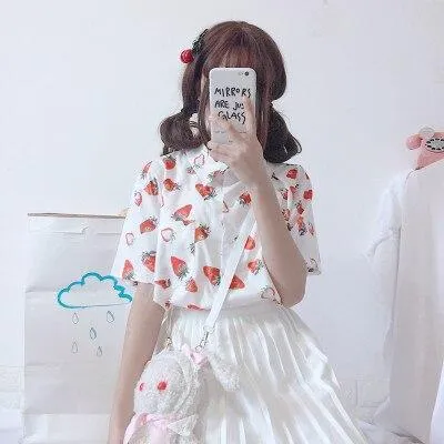 Strawberry Print Shirt