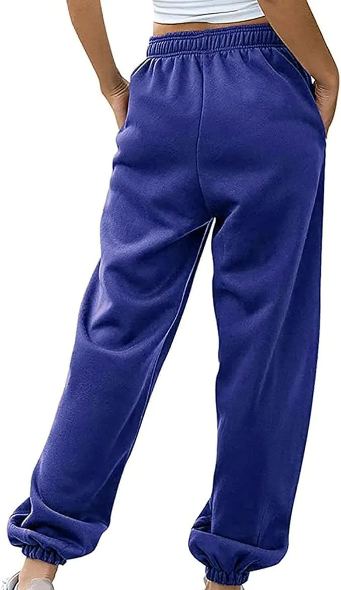 Teen Girls Cinch Bottom Sweatpants Baggy High Waist Elastic Jogger Pants Drawstring Athletic Pants Y2K Preppy Pants