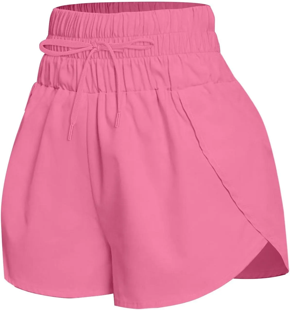 Women Casual Running Exercise Shorts Active Athletic Gym Workout Flowy Sweatpants Trendy Side Slit Casual Short Pants