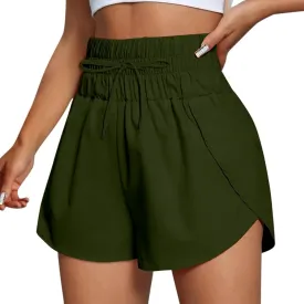 Women Casual Running Exercise Shorts Active Athletic Gym Workout Flowy Sweatpants Trendy Side Slit Casual Short Pants