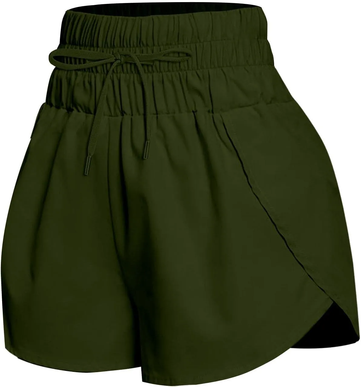 Women Casual Running Exercise Shorts Active Athletic Gym Workout Flowy Sweatpants Trendy Side Slit Casual Short Pants