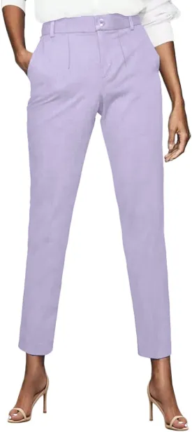 Womens Dress Pants High Stretch Straight Leg Black Pants for Work Business Casual with Pockets