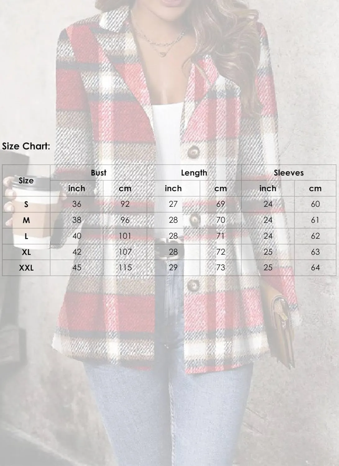 Women's Gray Herringbone Blazer Notched Lapel Long Sleeve Single Breasted Waist Cinching Jacket Office Spring Fall Outerwear